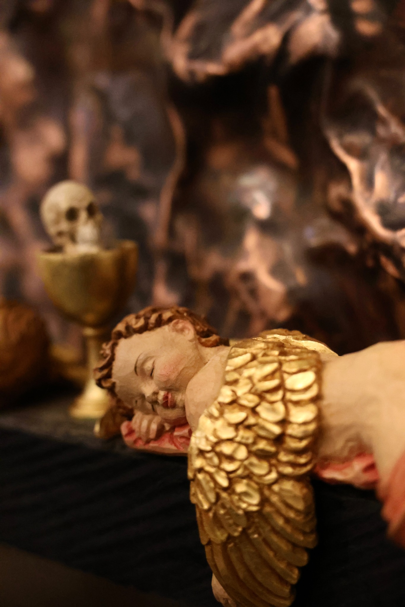 Sleeping angel detail of Mutterliebe