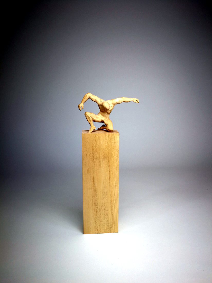 Balance, , 15x10x45, Wood work by Joachim Seitfudem